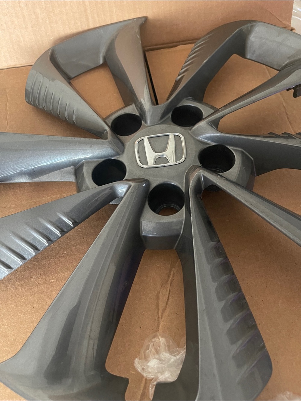 Honda OEM Dark Gray Wheel Cover with Center Emblem